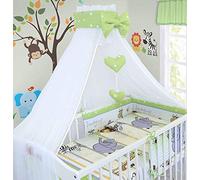 Kids Bed Canopy Drape Mosquito Net with Holder to Fit Cot and Baby Crib Bed Tent for Children Baby Dome Nursery Curtains for Children Bedroom (Safari Green)