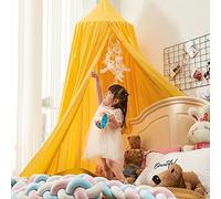 Kids Bed Canopy for Bedroom,Children Bed Canopy Round Dome Mosquito Net,Reading Room Decorations,Nursery Room Decorations,Kids Princess Play Tents,Hanging Blocking Light Canopy for Baby Color O