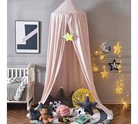 Kids Bed Canopy for Bedroom,Children Bed Canopy Round Dome Mosquito Net,Reading Room Decorations,Nursery Room Decorations,Kids Princess Play Tents,Hanging Blocking Light Canopy for Baby Color A