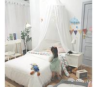 Kids Bed Canopy for Bedroom,Children Bed Canopy Round Dome Mosquito Net,Reading Room Decorations,Nursery Room Decorations,Kids Princess Play Tents,Hanging Blocking Light Canopy for Baby Color N