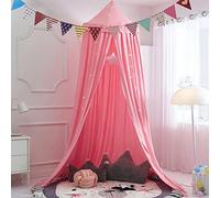 Kids Bed Canopy Round Dome, Children Hanging Mosquito Net Girls Princess Castle Play Tent, Nursery Decorations, Room Decoration for Kids, Bed Canopy for Kid‘s Reading Room Color D 65x270cm