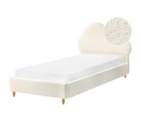 Kids Bed Cloud Boucle BELLEVUE 90 x 200 cm (EU Single) Off-White