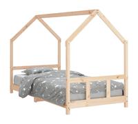 Kids Bed Frame Bedstead Mattress Foundation 90x190 cm Solid Wood Pine vidaXL