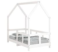 Kids Bed Frame Bedstead Wooden Base White 70x140 cm Solid Wood Pine vidaXL