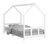 Kids Bed Frame Bedstead Wooden Base White 90x200 cm Solid Wood Pine vidaXL