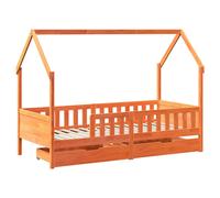 Kids Bed Frame with Drawers Bed Base Children's Bed Solid Wood Pine vidaXL