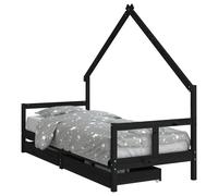 Kids Bed Frame with Drawers Bed Base Children's Bed Solid Wood Pine vidaXL