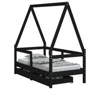 Kids Bed Frame with Drawers Bed Base Children's Bed Solid Wood Pine vidaXL