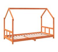 Kids Bed Frame Wooden Base Wax Brown 90x190 cm Solid Wood Pine vidaXL