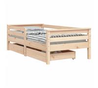 Kids Bed Frame Wooden Bed Base Bedstead with Drawers Solid Wood Pine vidaXL