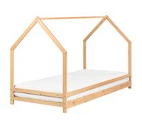 Wooden Kids House Bed EU Single Size Light APPY