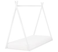 Kids Bed Teepee Pine Wood SAURAT 90 x 200 cm (EU Single) White
