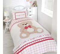 Snuggle & Cuddle Polycotton Duvet Set With Pillowcase Rapport Home Red Single