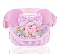 Kids Belt Bag, Stripe Pink, M