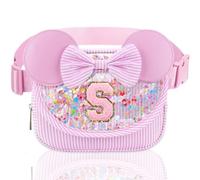 Kids Belt Bag, Stripe Pink, S