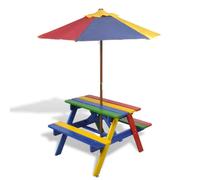 Kids Picnic Table Outdoor Garden Patio Wooden Bench Childrens Furniture Benches
