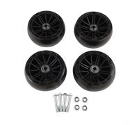 Kids Bicycle Stabiliser Wheels With Flashing Light, 4 Pack Pu And Abs Training Rollers For 12-20 Inch Bikes, Silent Carbon Steel Bearing, 8mm Hole, Battery Operation(Black)