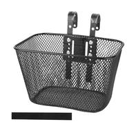 Kids Bike Basket - Rust Proof Metal Front Storage | Universal Fit Bicycle Cargo Carrier | 19cm Width + Coated Steel Wire | High Strength Alloy Hardware | For Park Rides & Commuting