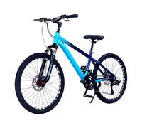 Kids Bike For Boys And Girls, 21 Speed Junior Mountain Bikes Children Bicycle, Aluminum Frame, Rigid Front Fork, Height Adjustable, Suitable For 9-16 Years Old(Blue,26INCH)