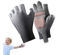Kids Bike Gloves, Fingerless Gloves Kids | 2 Piece Kids Half Finger Gloves,Fitness Accessories for Men, Fingerless Skateboard Gloves No Slip for Sport