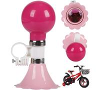 Kids Bike Horn, 5.1inch Girls' Bicycle Horn, Flower Shaped Squeeze Bike Bell, Handlebar Ring Horn for Most Bike Handlebars