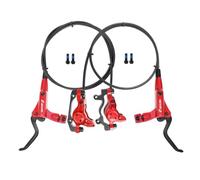 Kids Bike Hydraulic Disc Brakes Set, Dual Piston Youth MTB Brake Kit，Red