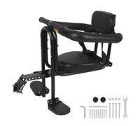 Kids Bike Seat Front Mount, Bicycle Front Seat with Soft Cushion & Backrest | Adjustable Footrests, Guardrail & Safety Belt, Comfortable Toddler Bike Seat for MTB, City Bike, Folding Bicycle