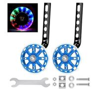 Kids Bike Stabilisers for Childs, Bicycle Training Flash Wheels for Kids Compatible with 12 14 16 18 20 Inch Kids' Variable Bicycles & Single-Speed Bikes.(Blue)