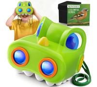 Kids Binoculars for Boys Age 3-10, Dinosaur Binoculars with Compass & Bird Watching Manual, Outdoor Toy for 3-10 Year Old Boys Gifts Kid Toddler Toys Travel Game Birthday Present Easter Gift for Kids
