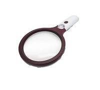 Kids Binoculars for Girls Extra Large 3X Magnifying Glass With 4 Bright Lights & 25X Lens [ Upgraded] Adjustable Brightness Illunimated Magnifier For Reading Binoculars (Bronze, One Size)