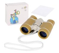 Kids Binoculars for Outdoor Toys, Sports, Bird Watching, Educational Learning, Travel, Hiking, Camp - Observer's Binoculars, Birthday Presents (Brown)