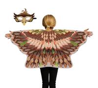 Kids Bird Costume Set - Owl Cosplay Cape with and Cloak, Comfortable Fancy Dress Outfit, Lightweight Role Play Costume Design | For Stage Carnival Masquerade Dance Party Cosplay School Christmas