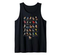 Kids Bird Watching Alphabet A to Z Chart Tank Top
