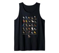 Kids Bird Watching Alphabet A to Z Chart Tank Top
