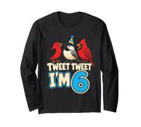 Kids Bird Watching Tweet Tweet I'm 6 Long Sleeve T-Shirt