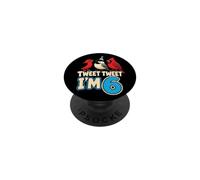 Kids Bird Watching Tweet Tweet I'm 6 PopSockets Adhesive PopGrip