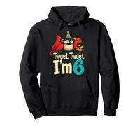 Kids Bird Watching Tweet Tweet I'm 6 Pullover Hoodie