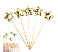 Kids Birthday Cake Topper,5X Food Cake Topper Decorations - Food-grade Glitter Decorative Cupcake Picks For Children Birthday Decor