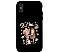 Kids Birthday Girl Horse Birthday Princess Its my Birthday Case for iPhone X/XS