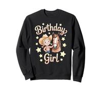 Kids Birthday Girl Horse Birthday Princess Its my Birthday Sweatshirt