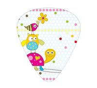 Kids Birthday Guitar Picks Picks 12 Pack with Thin Box,Colorful Dots and Patchwork Style Funny Animals Nature Theme Bird Owl Turtle,Special Guitar Plectrums Gift Set for Guitarist