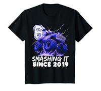 Kids Birthday Monster Truck 6 Years Old Boys 6th Party Born 2019 T-Shirt