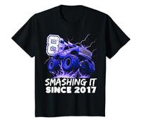 Kids Birthday Monster Truck 8 Years Old Boys 8th Party Born 2017 T-Shirt