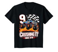 Kids Birthday Monster Truck 9 year Old Boys 9th Party Born 2016 T-Shirt