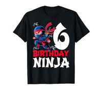 Kids Birthday Ninja 6 Year Old Boy Ninja Birthday 6 th Boy T-Shirt