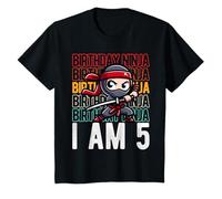 Kids Birthday Ninja I AM 5th Birthday Ninja T-Shirt