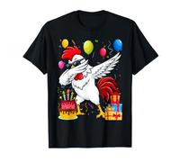 Kids Birthday Party Balloon Funny Farm Bird Dabbing Chicken T-Shirt