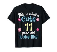 Kids Birthday This Is What A Cute 11 Eleven Year Old Looks T-Shirt