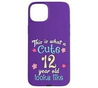 Kids Birthday This Is What A Cute 12 Twelve Year Old Looks Case for iPhone 15 Plus