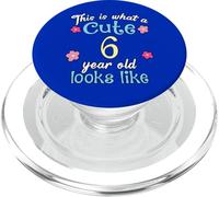 Kids Birthday This Is What A Cute 6 Six Year Old Looks Like PopSockets PopGrip for MagSafe